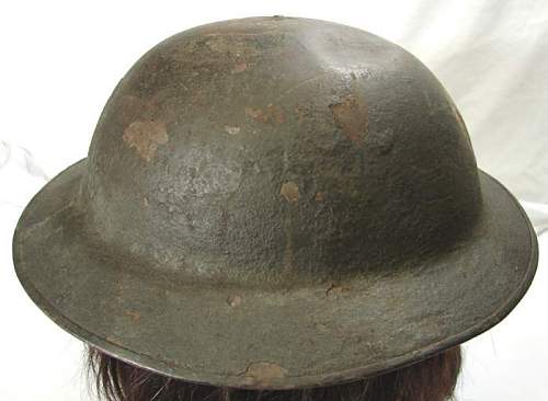 Canadian or British WW1(?) MK1 (?) Painted Helmet Marking ID?