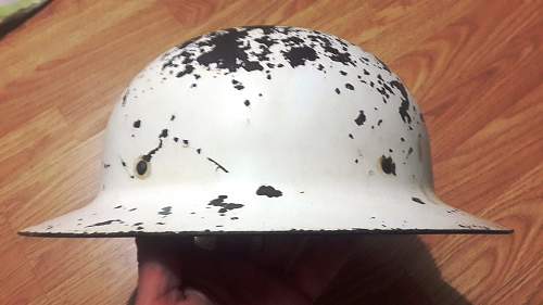 US WW2 Air Raid Warden /  Civil Defense Helmet