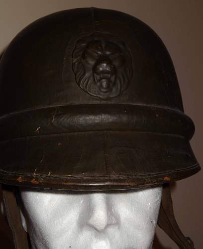 Belgian Army Dispatch Rider motorcyclist helmet ww2