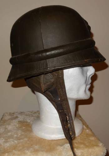 Belgian Army Dispatch Rider motorcyclist helmet ww2