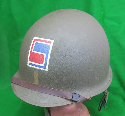 US M1 helmet with 69th Infantry Divison officer markings