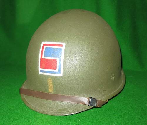 US M1 helmet with 69th Infantry Divison officer markings