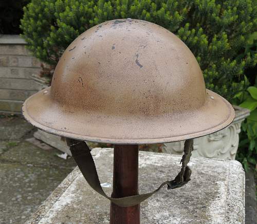 Camouflaged MKII Brit helmet