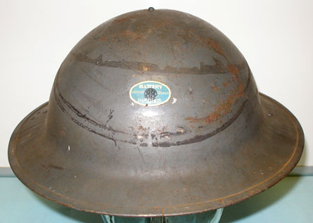 Factory air raid wardens helmet?