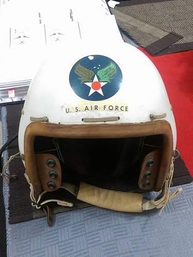 1957 Selby US Air Force Fighter Flying Pilot Helmet RARE MB-4 Amazing Condition