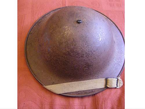 Rolled edge British helmet