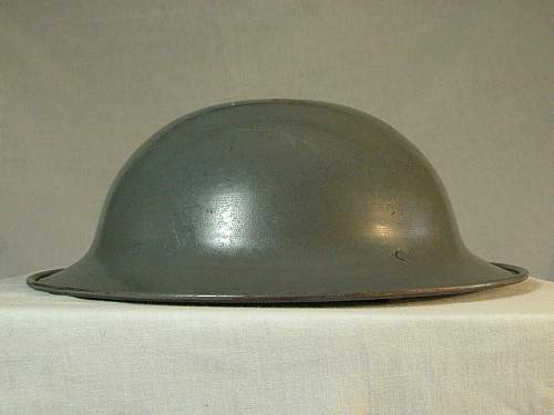 Rolled edge British helmet