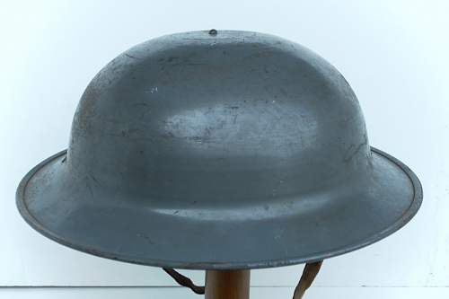 Rolled edge British helmet