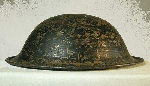 Rolled edge British helmet