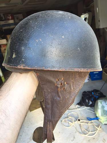 A black painted british Dispatch riders helmet?