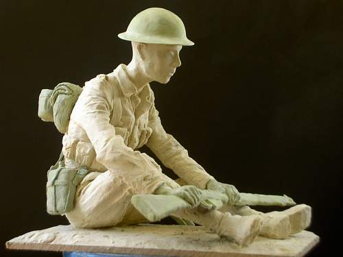 WW1 British Rifleman,1916 latest sculpture !