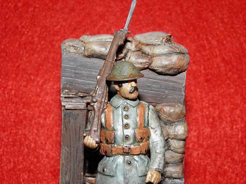 Soldier from wwi in a trench