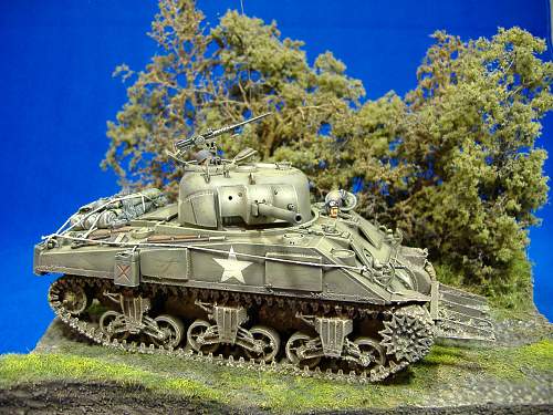 1/48th U.S. M4 Sherman with hedge plough, Normandy 1944.