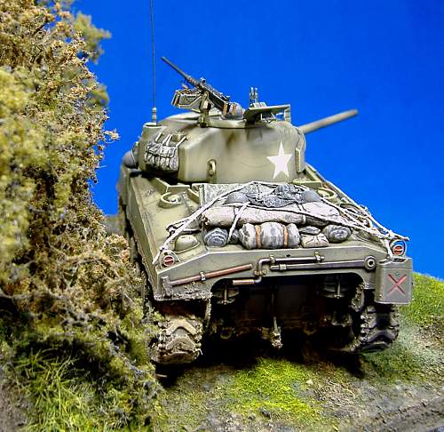 1/48th U.S. M4 Sherman with hedge plough, Normandy 1944.