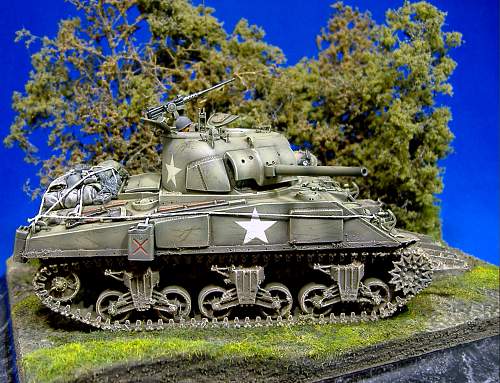 1/48th U.S. M4 Sherman with hedge plough, Normandy 1944.