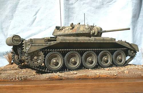 1/35th scale British Crusader mk II, North Africa.