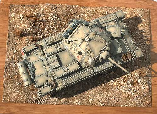 1/35th scale British Crusader mk II, North Africa.