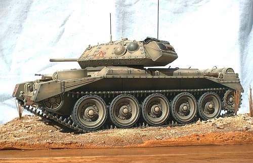 1/35th scale British Crusader mk II, North Africa.