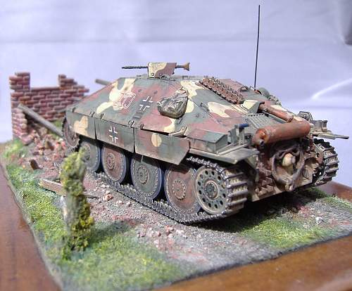 Hetzer Tank destoyer, 1/48 scale.