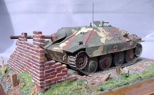Hetzer Tank destoyer, 1/48 scale.