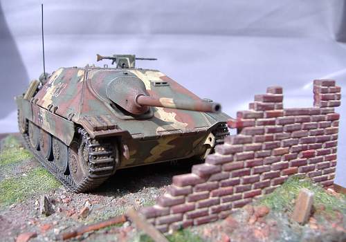 Hetzer Tank destoyer, 1/48 scale.