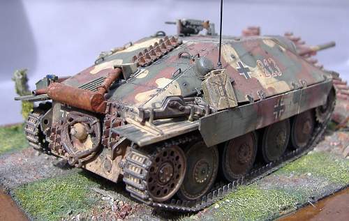 Hetzer Tank destoyer, 1/48 scale.