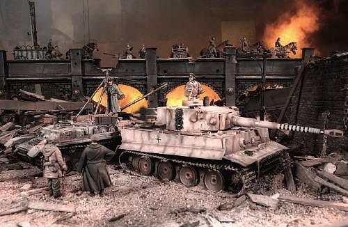 Tiger 1 Being Repaired, Promotional Diorama Scene