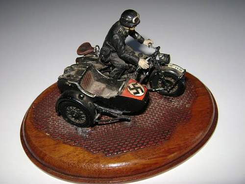 SS Rottenfuhrer on motorcycle