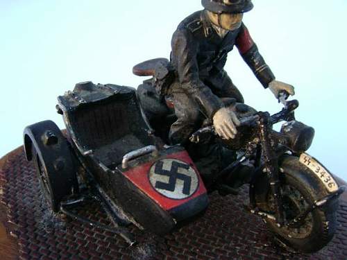 SS Rottenfuhrer on motorcycle