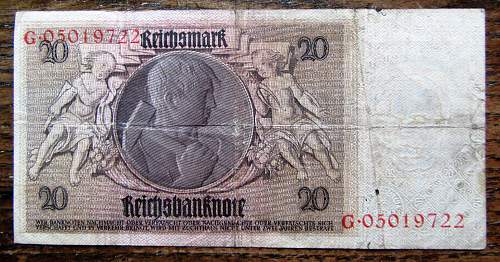 Nazi Fallschirmjager 20 Reichsmark?