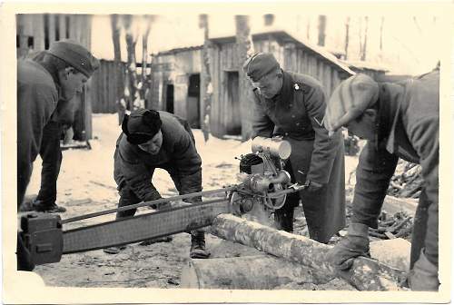 Advertisement. Photos of German soldiers with advertising signs.