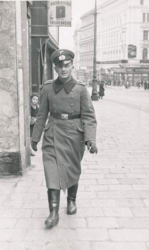 Advertisement. Photos of German soldiers with advertising signs.