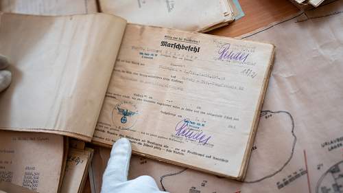 579 documents related to Gebirgs-Jäger-Regiment 206 found in a ventilation shaft in Hanko S. Finland