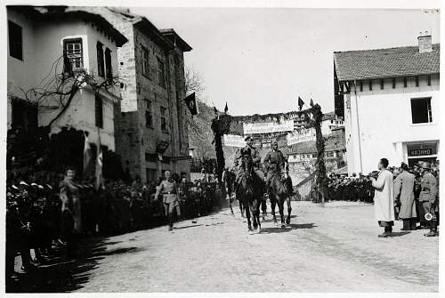 German soldiers welcomed to Russian town.  Where?