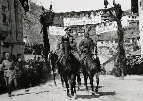 German soldiers welcomed to Russian town.  Where?