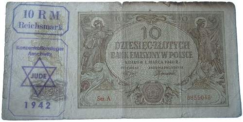 Polish banknotes stamped with nazi WWII Fake?