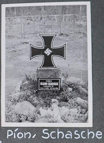 The graves of two German soldiers KIA in 1942