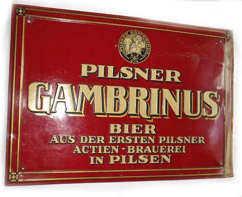 Advertisement. Photos of German soldiers with advertising signs.