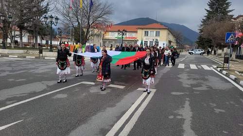 German soldiers welcomed to Russian town.  Where?