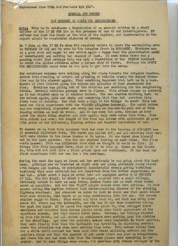 SS Panzer Officers Interrogation report regarding 17th SS Panzer Grenadier Division's last days.