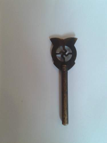 WW2 nazi pin or something.