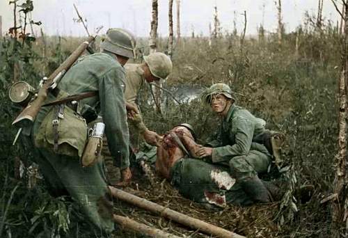 The Battle of Wolchow (Volkhov) near Lake Ladoga (Leningrad) in July 1943.