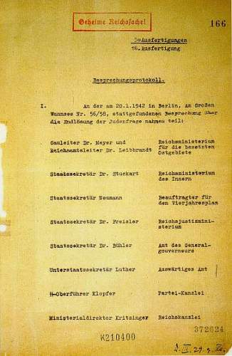 Information on SS-Obergruppenführer Reinhard Heydrich