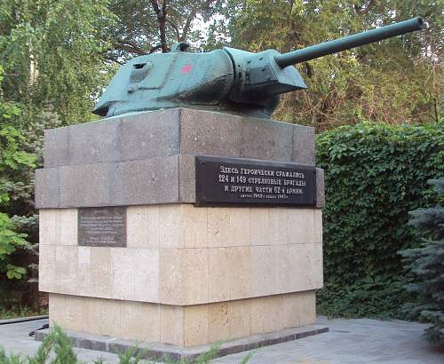 Tank turret memorials Volgograd