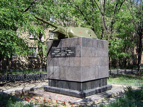 Tank turret memorials Volgograd