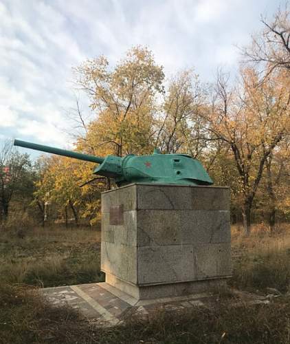 Tank turret memorials Volgograd