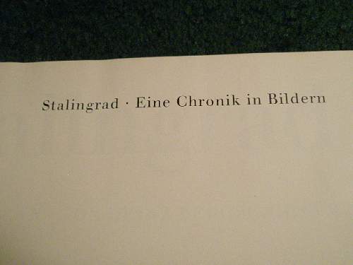 German 1960 picture Book&quot;Stalingrad, Eine Chronik in Bilden&quot;