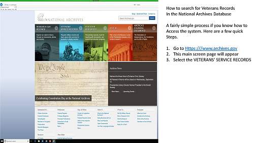 A Tutorial on how to search for US Service Members Records from the National Archives (NARA)