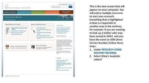 A Tutorial on how to search for US Service Members Records from the National Archives (NARA)