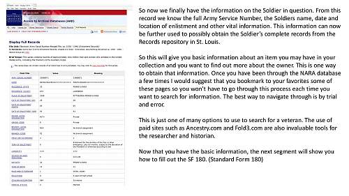 A Tutorial on how to search for US Service Members Records from the National Archives (NARA)